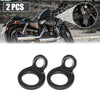 Motorcycle Black 2 x Stainless Steel Tie Down Anchor Hooks Strap Rings