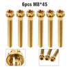 Motorcycle Bike 6 x M8x45mm Titanium Torx Head Flange Screws