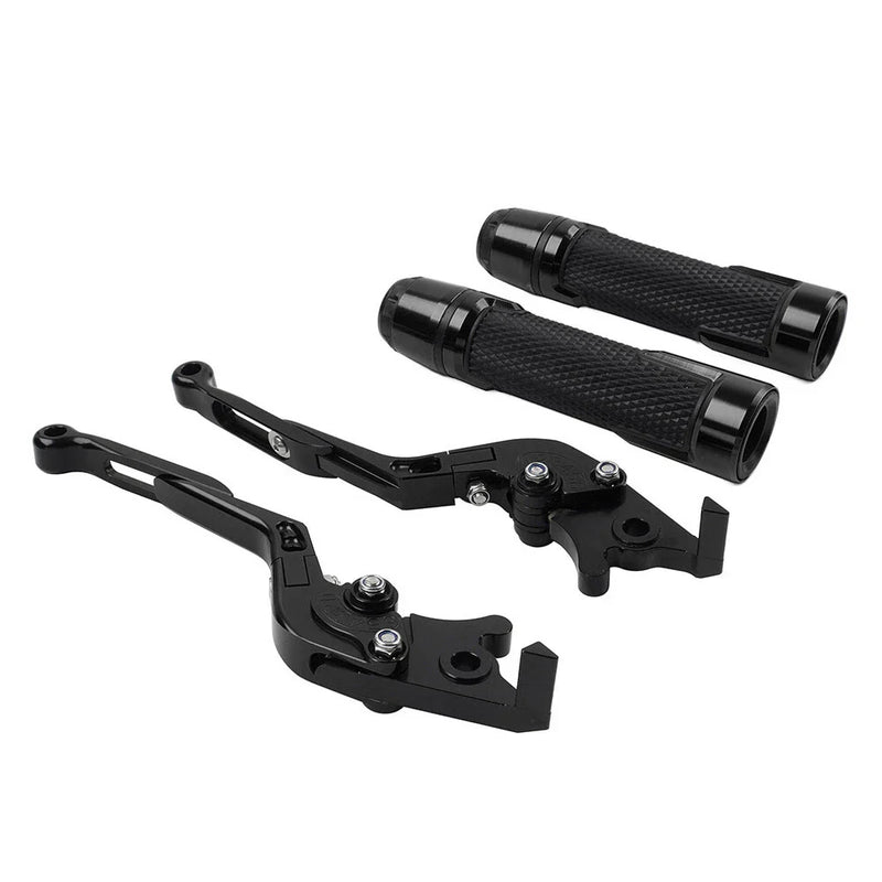 BMW F900 F900R Black Extendable Brake Clutch Levers & Grips (2020-2023)