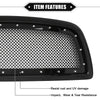 Dodge Ram 1500 2011-2012 Gloss Black Front Grille Assembly