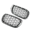 BMW E46 4D (2002-2005) Chrome Diamond Style Pair Front Kidney Grille