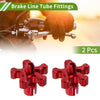 Motorcycle 2 x M8 Aluminum Cable Adjuster Screw Red