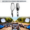 M8/M10 Motorcycle Rear View Mirrors - Handlebar Mirrors Aluminum Black Silver Tone