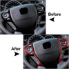 Honda Accord 2013-2017 Carbon Fiber Red Steering Wheel Button Cover