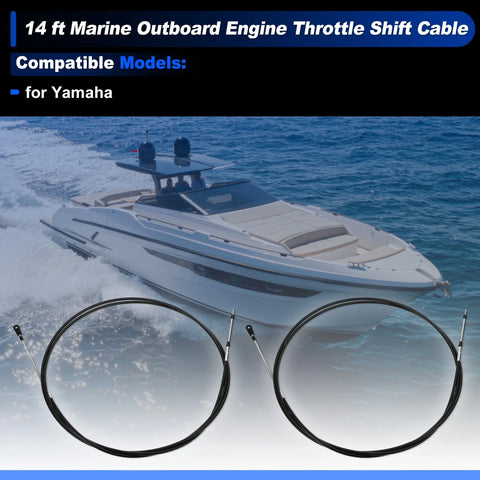 Yamaha 2 x 14 ft Boat Throttle Shift Control Cable
