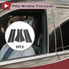 Ford Edge (2015-2020) Carbon Fiber Black 6 Pcs Door Pillar Window Trim
