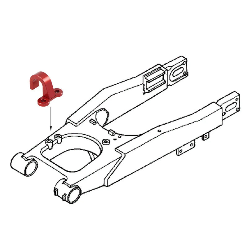 Honda CR125R CR250R CR500R CNC Rear Brake Cable Hose Clamp (1987-2001)