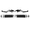 Yamaha YZF R1 MT-09 Silver Extendable Brake Clutch Lever Grip Set (2015-2023)