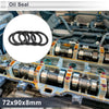 Oil Seal Rotary Shaft Seal Nitrile Rubber 72x90x8mm Black 5 Pcs