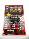 Rockstar Motorcycle Sticker Sheet Decal Graphics Set