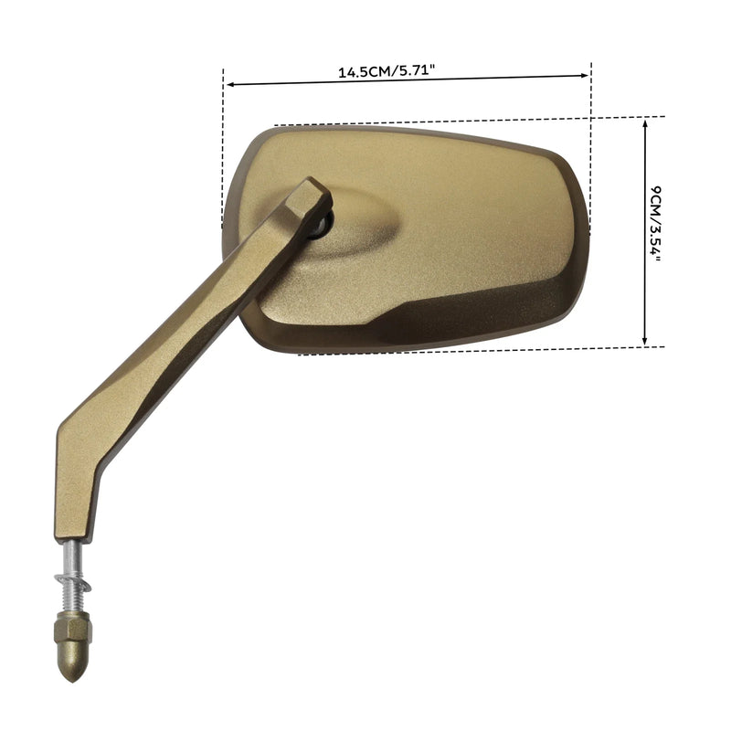 Harley Touring Electra Road King Glide Gold Rear-View Mirrors (1982-2024)