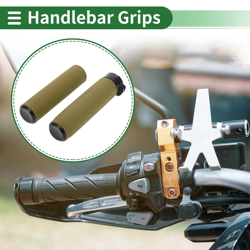 Motorcycle 25mm Hand Grips Cover Kit Handlebar Grips TPU Yellow