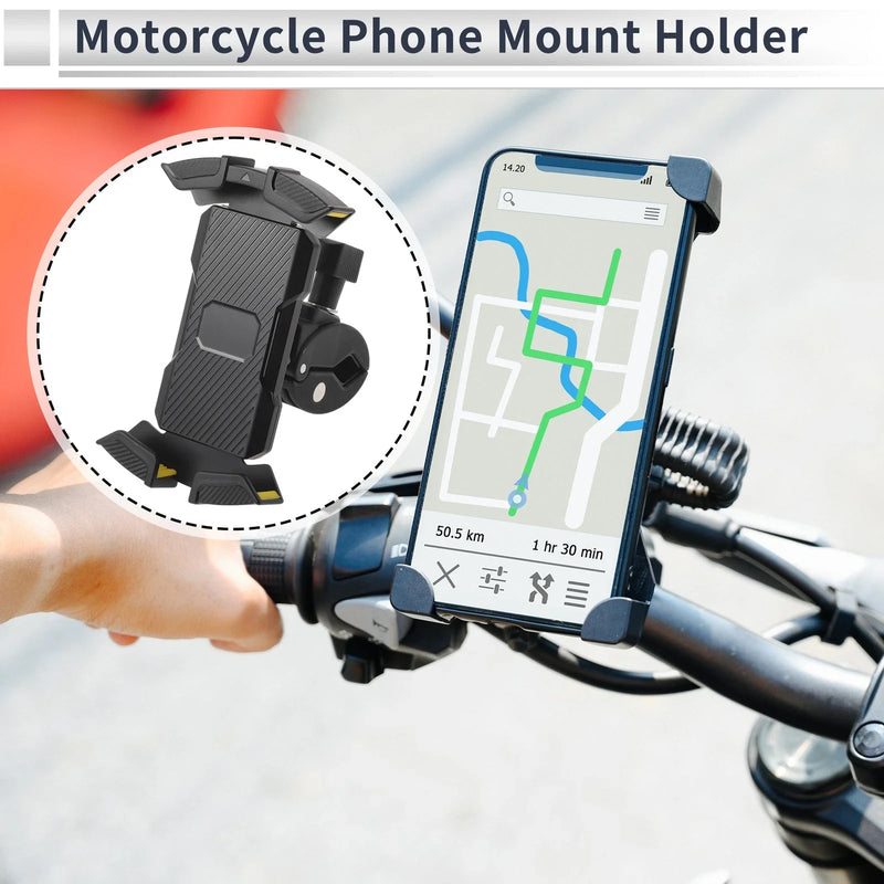 Handlebar 4.7-6.8" Phones Yellow Phone Motorcycle Mount Holder
