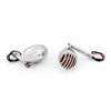 Motorcycle 2 x Amber Indicator Lights (Chrome)