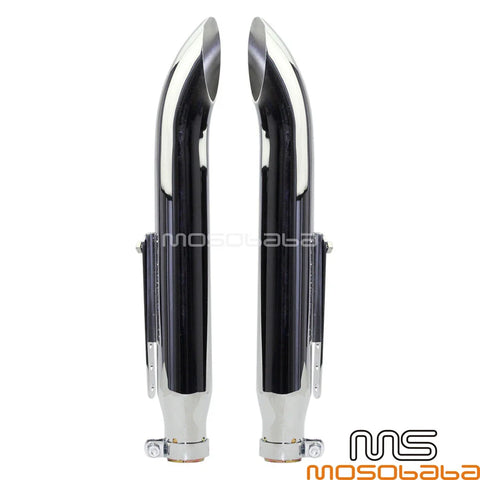 Harley Cafe Racer & Suzuki VL 125 800 19'' Turn Out Exhaust Mufflers