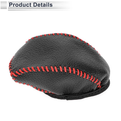 Car Gear Shift Knob Cover for Toyota RAV4 2019-2024, Pebbled Black Red