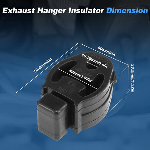Ford C-Max, Fiesta, Focus Front Muffler Rubber Hangers (2012-2018)