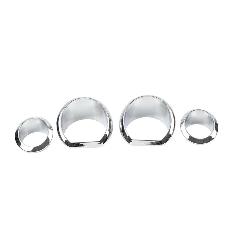 Harley Touring Electra Street Glide Chrome Gauge Bezel Trim Ring Kit (2014-2023)