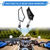 Motorcycle Rear View Mirrors Prismatic Shape Handlebar Mirrors Black