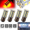 Marine Boat 4 x 27SMD BA15D Red Light Bulbs (1004, 1076, 1142)