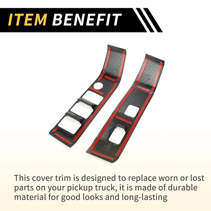Toyota Tacoma Carbon Fiber Front Door Window Switch Panel Set (2016-2023)