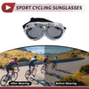 Set Riding Goggles Dark Gray Lens White Frame PC Cycling Sunglasses