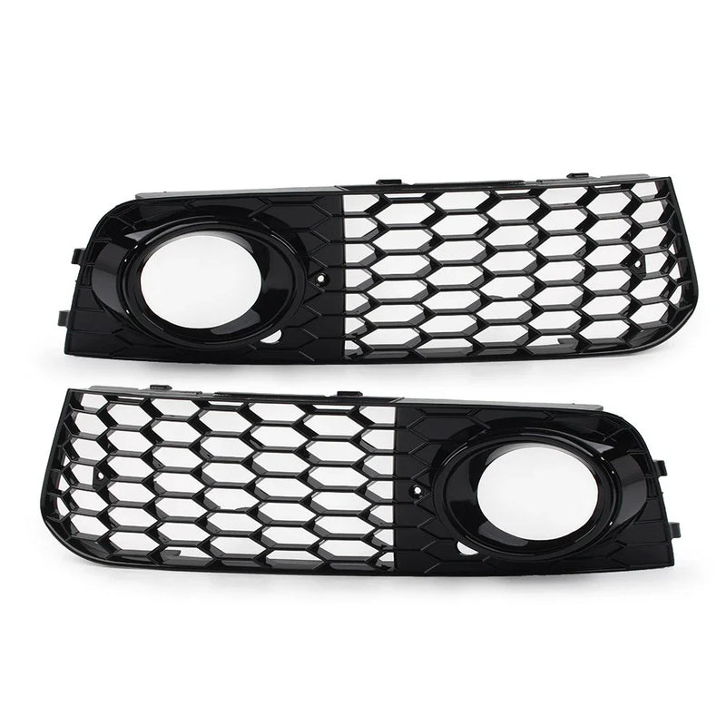 Audi A4 B8 (2009-2012) Black Front Fog Light Honeycomb Grille Cover