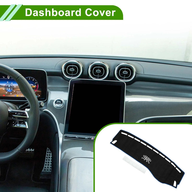 Mercedes Benz GLC 2016-2022 Black Blue Dashboard Cover Mat