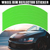 Motorcycle Car Bike 16pcs 17in Wheel Rim Sticker Stripe Reflector Green