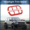 Ford Bronco (Red) - 2 x Front Left & Right Headlight Trim Bezels