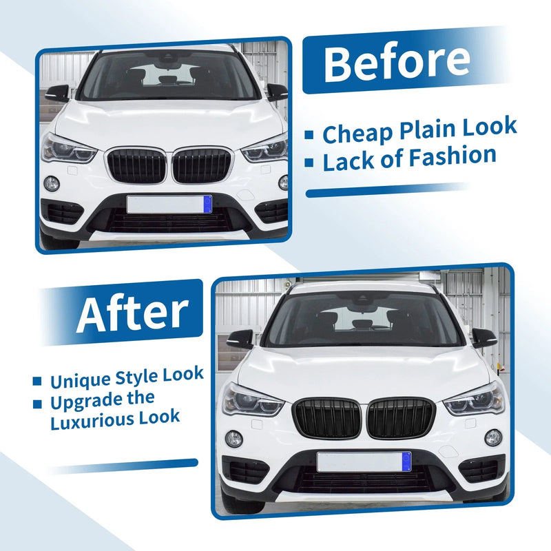 BMW X1 F48 2016-2022 Matte Black () Front Upper Bumper Grille