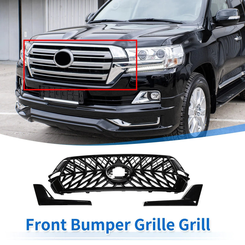 Toyota Land Cruiser LC200 Front Upper Hood Bumper Grille Grill (2016–2020)