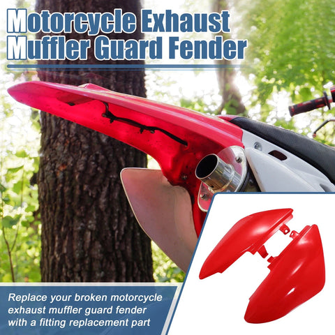 Honda CRF50 XR50 Motorcycle Twin Exhaust Muffler Guard Fender (2004-2023)