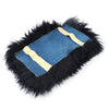 Car Black Sheepskin Center Console Armrest Cover