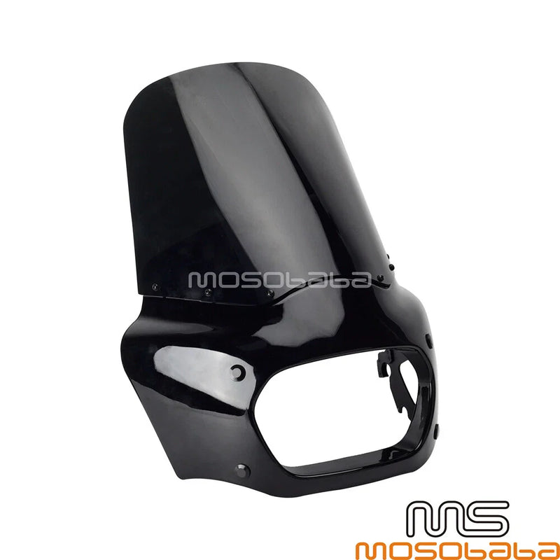 Harley Softail Fat Bob 15'' Windshield Front Fairing Black (2018-2023)