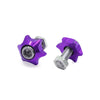 Motorcycle 4Pcs / 6mm / Purple Metal Hexagon License Plate Bolts