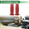 25mm Motorcycle Hand Grips Cover Handlebar End Grips TPU Dark Red