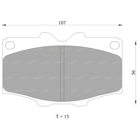 Toyota Hilux Front Disc Brake Pad Set 2x4/4x4 Ute (1979–1988)