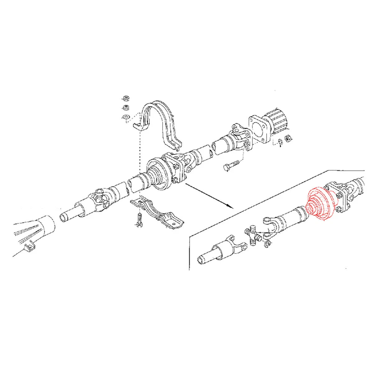Drive Shaft Center Support Bearing for Datsun Nissan 720 2D Ute 2WD 1979-1986