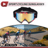 Motorcycle Riding Goggles Colorful Lens Red Black White Frame PC TPU