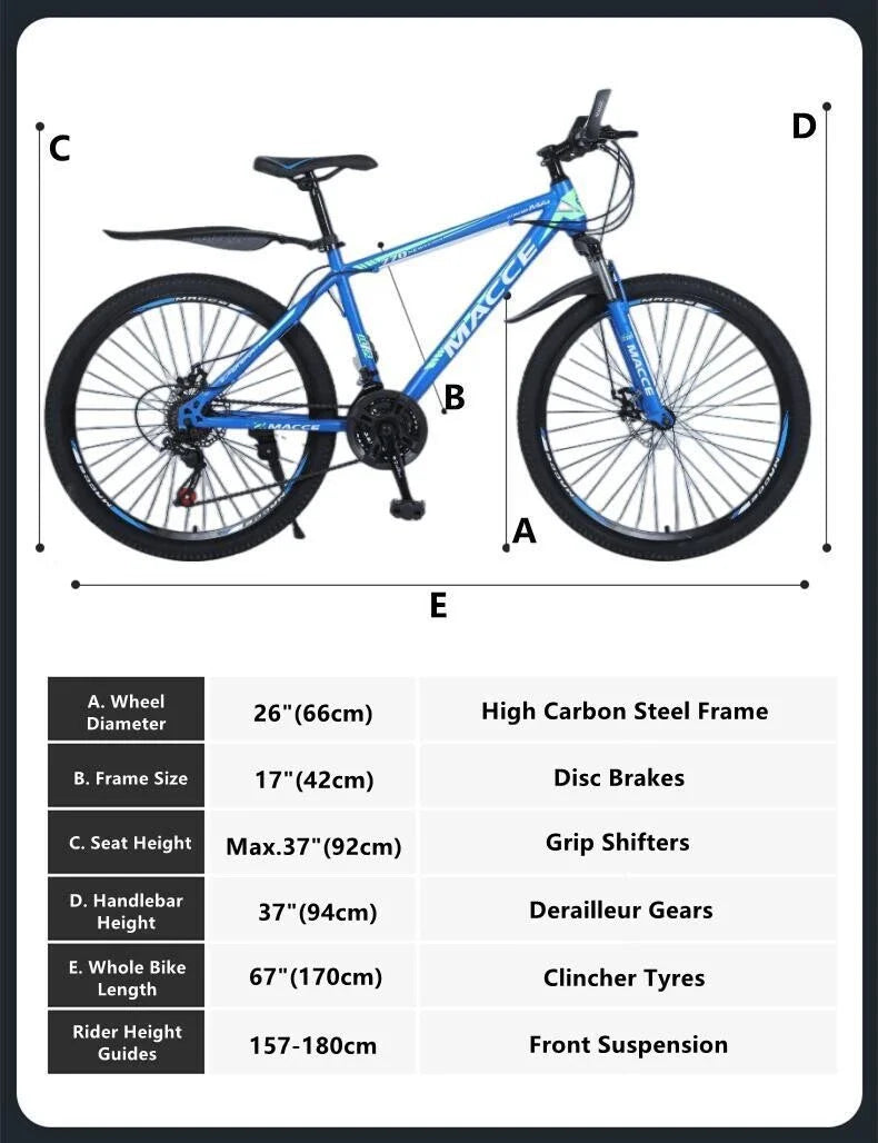 MACCE Eagle 26" 21 Speed Mountain Bike (No Year)