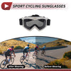 Motorcycle 1 Pc Goggles Deep Gray Lens White Frame PC Cycling Sunglasses