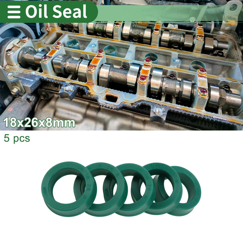 Make Model Oil Seal 5 Pcs 18x26x8mm Seal Ring Rotary Shaft TPU