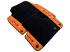 Lamborghini Urus S 2018-2024 Orange Alcantara Black Floor Mats & Trunk Mats