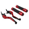 Kawasaki ZX1400 Red Extendable Brake Clutch Levers & Handlebar Grips (2006-2023)
