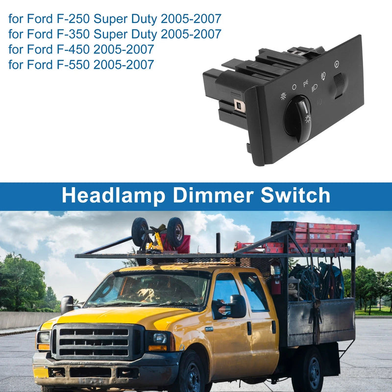 Ford F-250 Super Duty 2005-2007 Black Headlight Switch