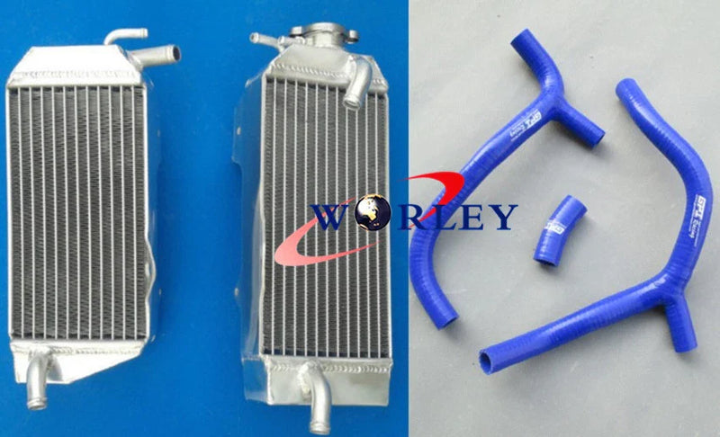 Honda CRF450R Aluminum Radiator & Red Silicone Y Hose (2009-2012)