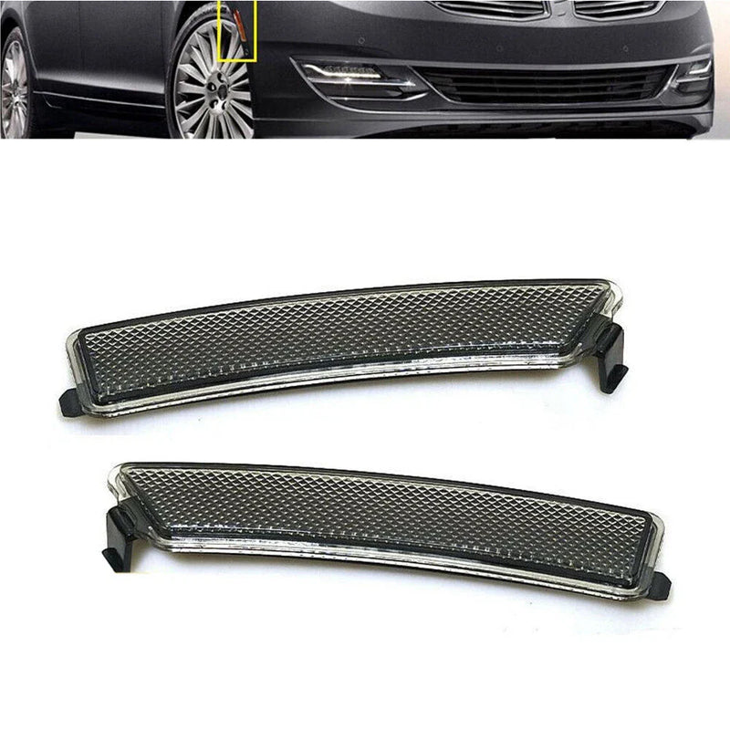 Lincoln MKZ Smoked Bumper Side Marker Reflector Lights (2013-2016)