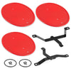 Honda Z50 Z50R 3 x Red Number Plate Kit (1979–1987)