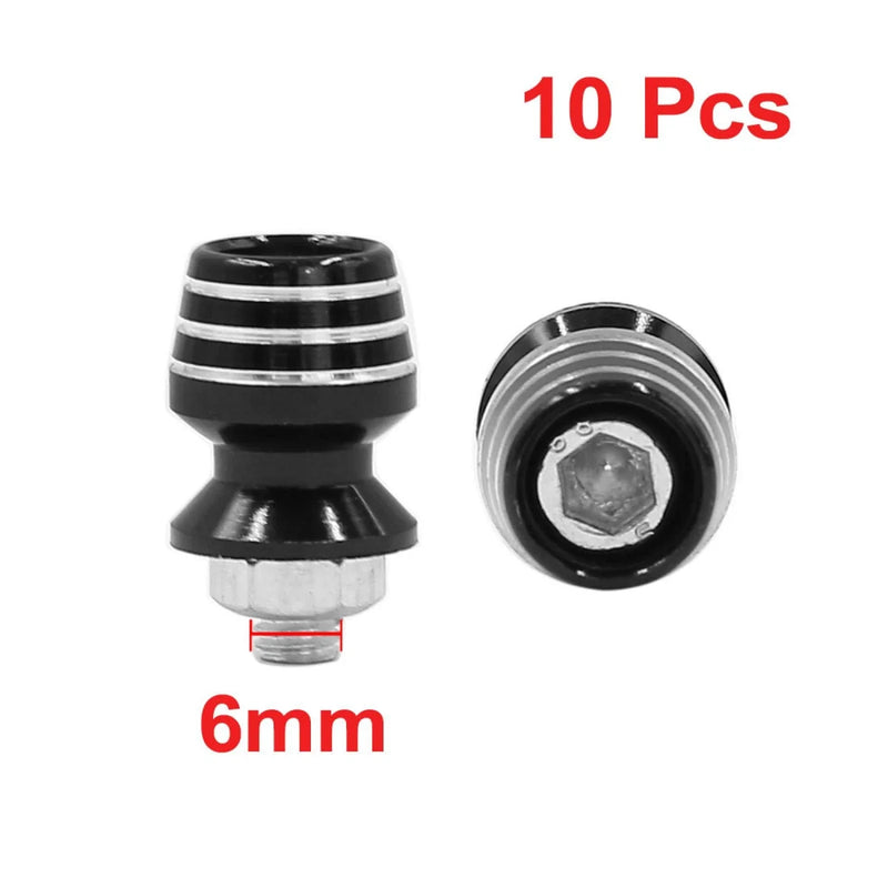 Car / Motorcycle / Bike Bolts Screws / 6mm Thread 10 Pcs / Plate Frame Mounting